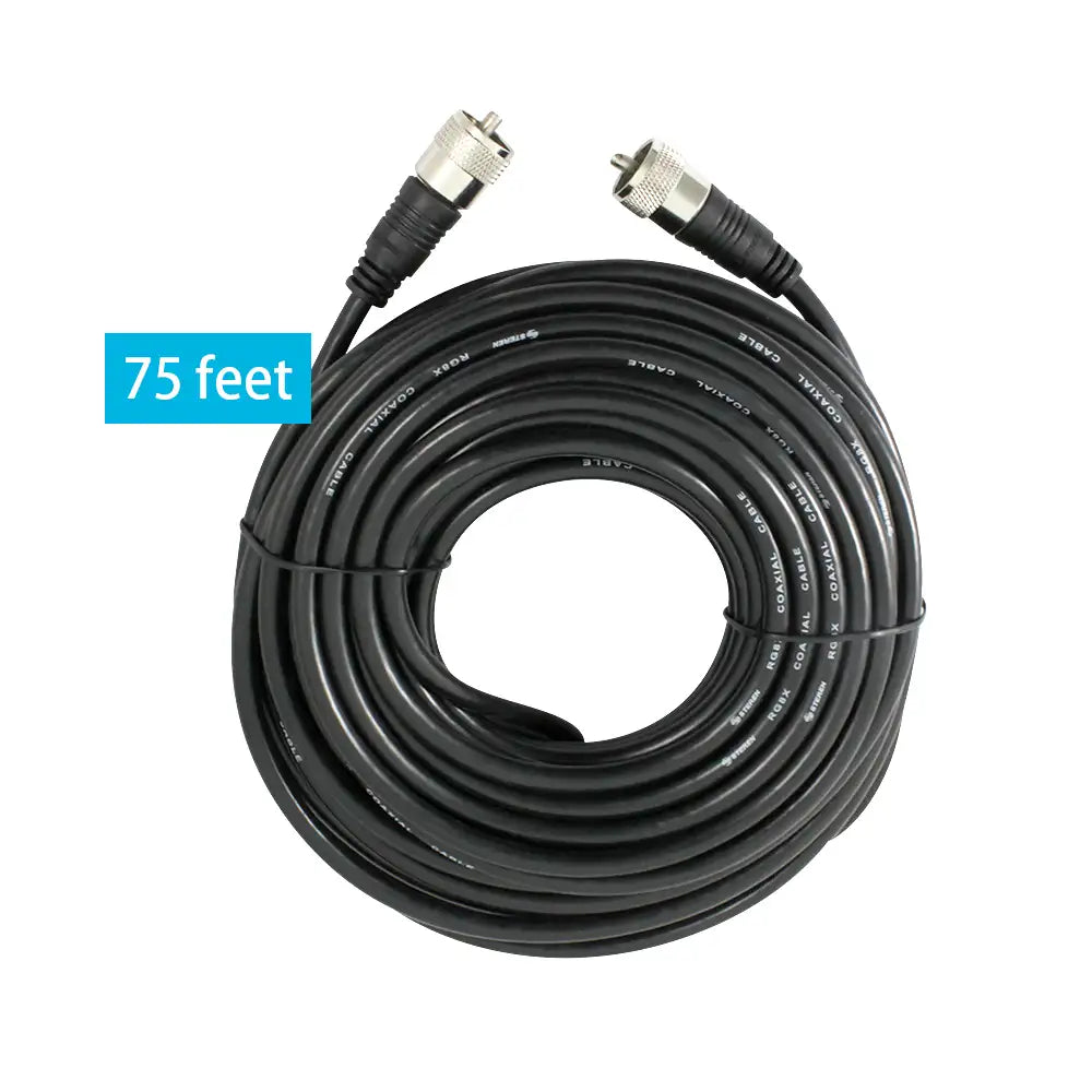 Steren Premium 75ft RG8X UHF Coaxial Cable - CB Antenna Cable with 50 Ohm for High-Powered Radio Applications
