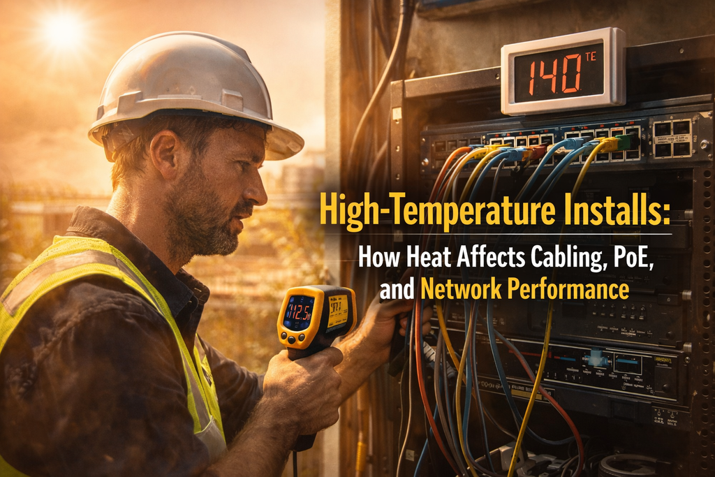 High-Temperature Installs: How Heat Affects Cabling, PoE, and Network Performance