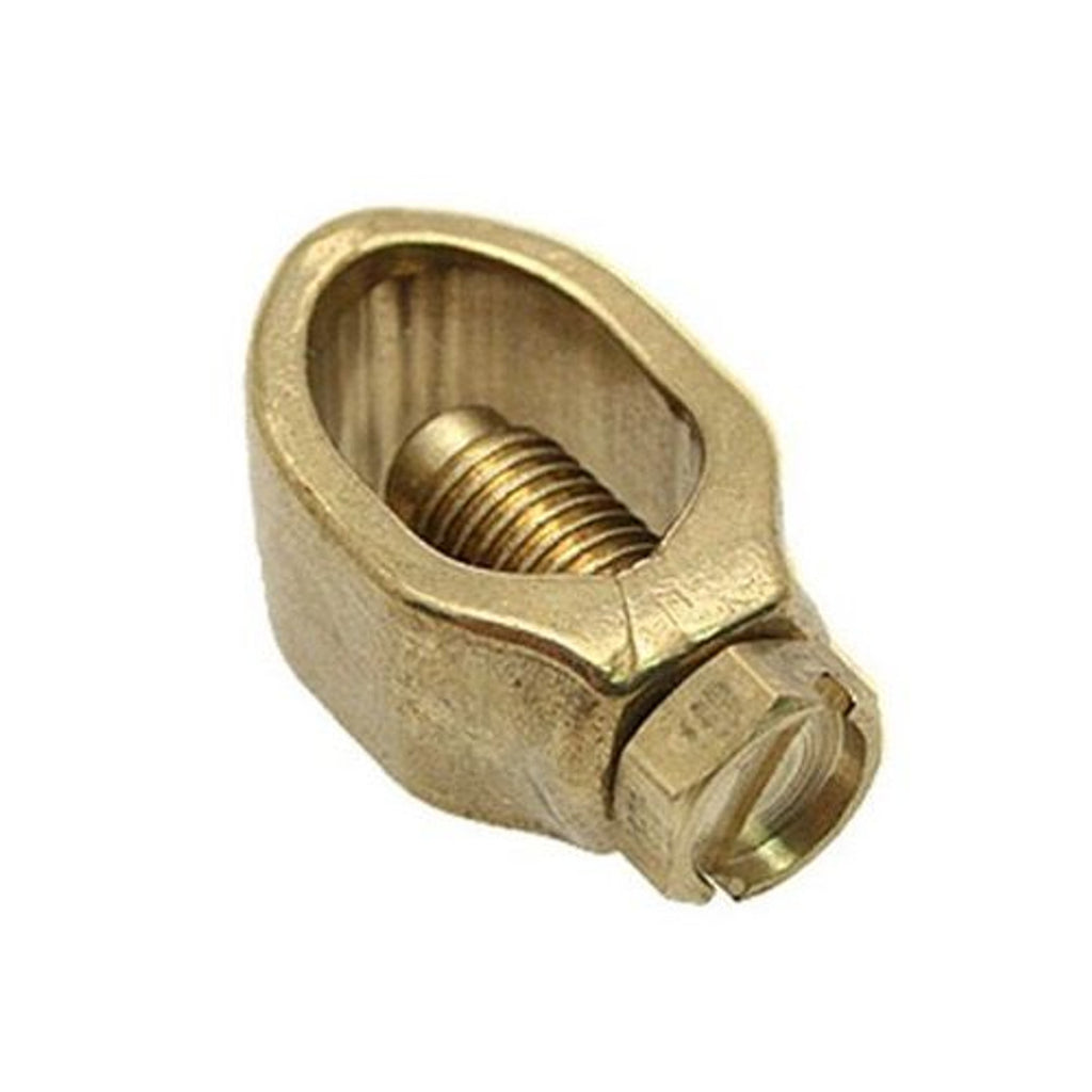 Steren 5/8" Copper Ground Clamp – Outdoor Electrical Bonding & Lightning Protection, 10 Pack