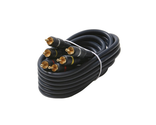 Steren 75-ft. 3-RCA to 3-RCA Composite Video/Audio Cable – High-Definition Signal Transfer for HDTV & DVD, Blue
