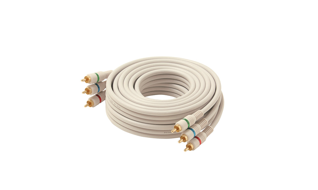 Steren 3ft 3-RCA Component Video Cable – High-Definition Signal Transfer for HDTV & DVD, Ivory