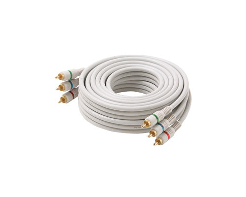 LOT OF 51 Steren 6ft 3-RCA Component Video Cable - Ivory - High-Definition Signal Transfer - 51 TOTAL UNITS