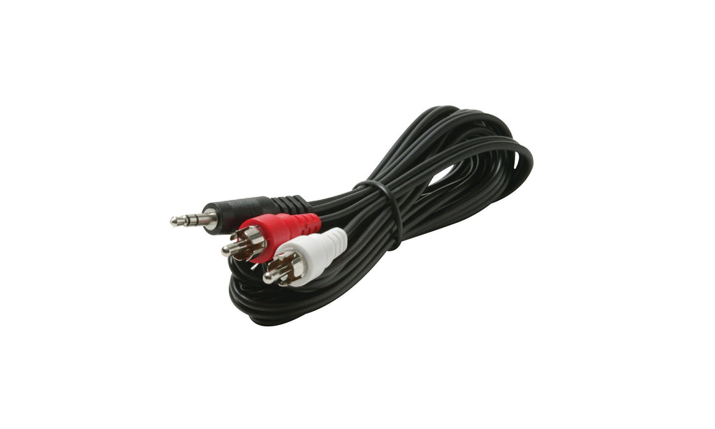 Steren 6ft 3.5mm Stereo to 2-RCA Y Splitter Audio Cable - Black