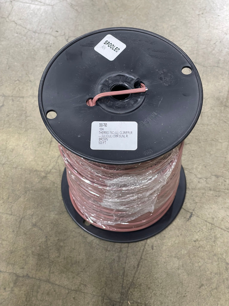 Steren 500ft 18/4 - CL3R/FPLR - Thermo Riser Plastic Spool - CMR & cULus Rated