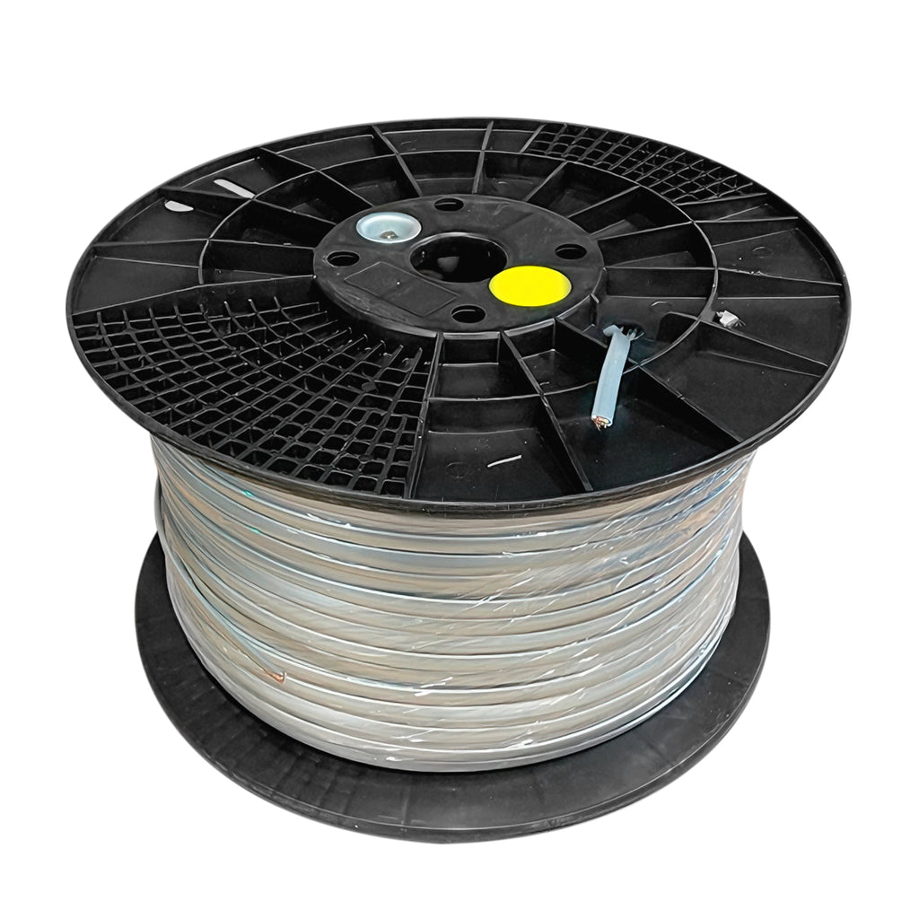 Steren 1000ft 28AWG 6C Telephone Modular Cable Flat Stranded Spool Silver