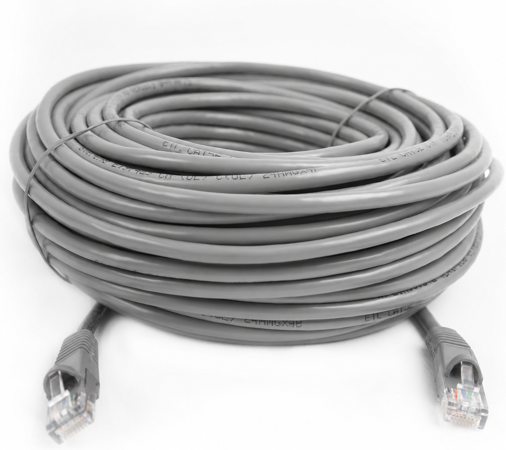 Steren 100ft Cat5e Patch Cord Snagless UTP cULus, Internet Cable Molded Gray