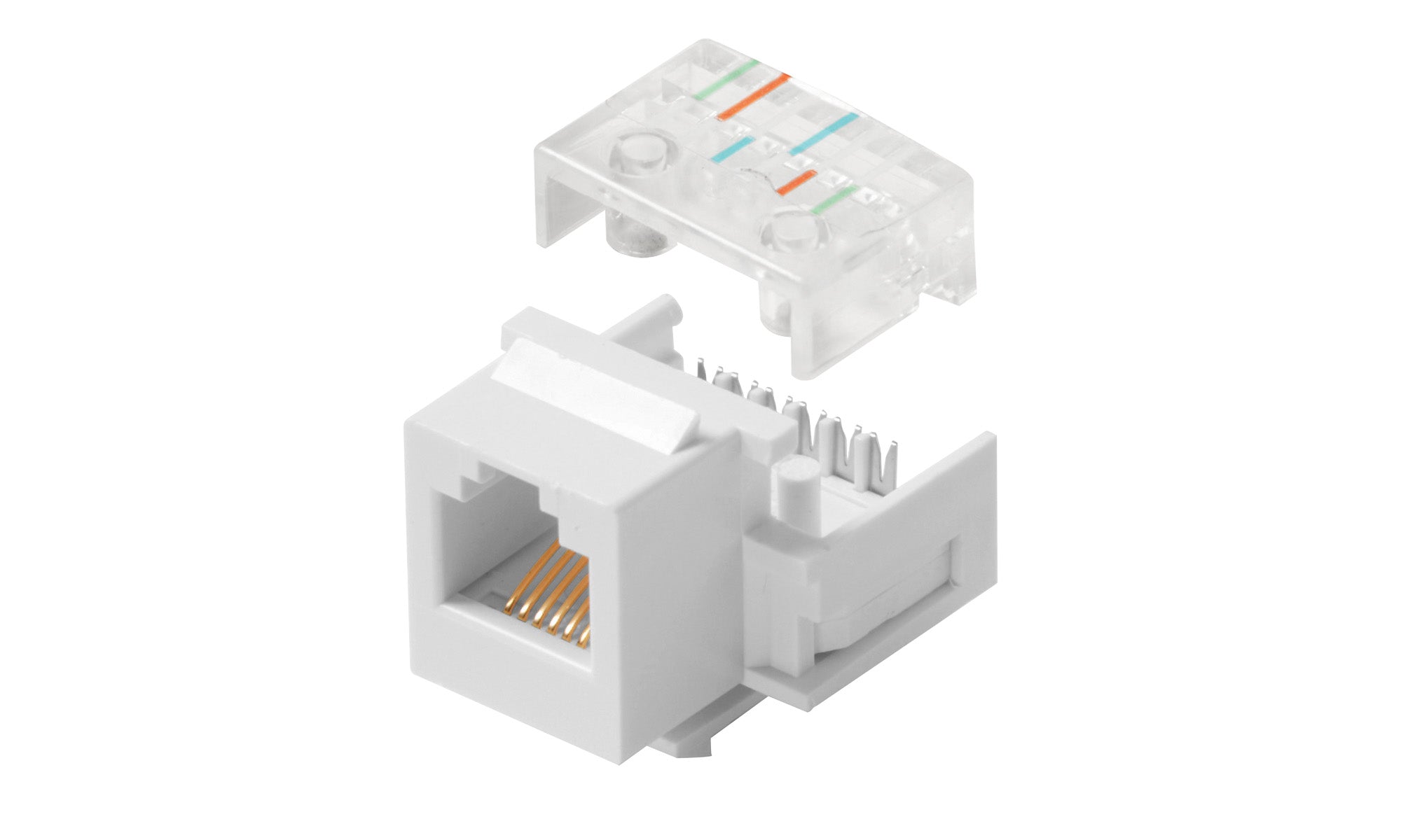 Steren Cat3 Keystone Jack RJ45 8C cULus White | Enhanced Performance ...