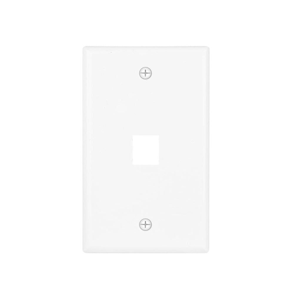 Steren Keystone 1-Cavity Wall Plate UL Listed - White