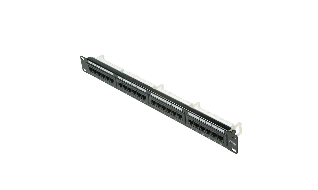 Steren 24-Port Cat5e Loaded Patch Panel - UL Verified and Listed