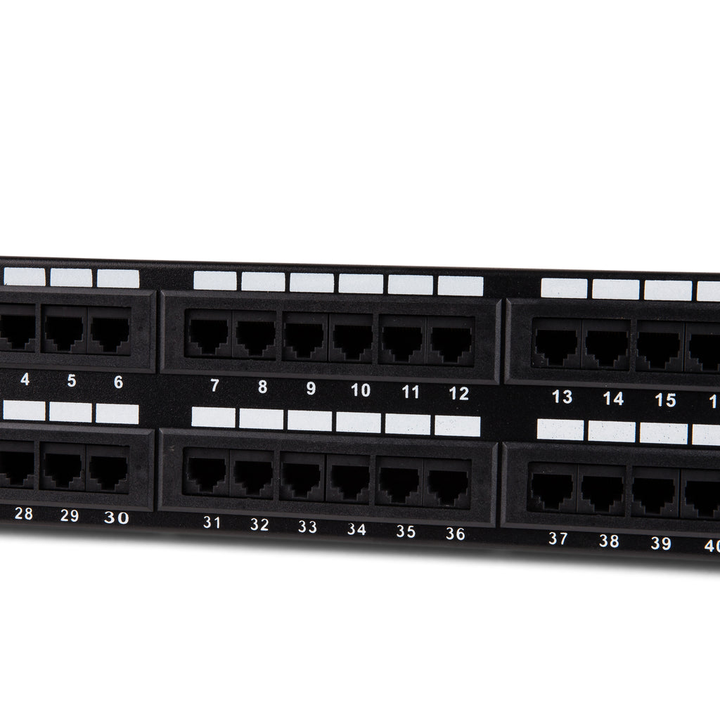 Steren 48-Port Cat5e Loaded Patch Panel - UL Verified and Listed
