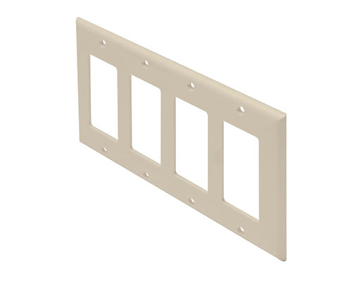 Steren Decorator Ivory QUAD-Gang Plate | Professional Electronics & Networking Accessory