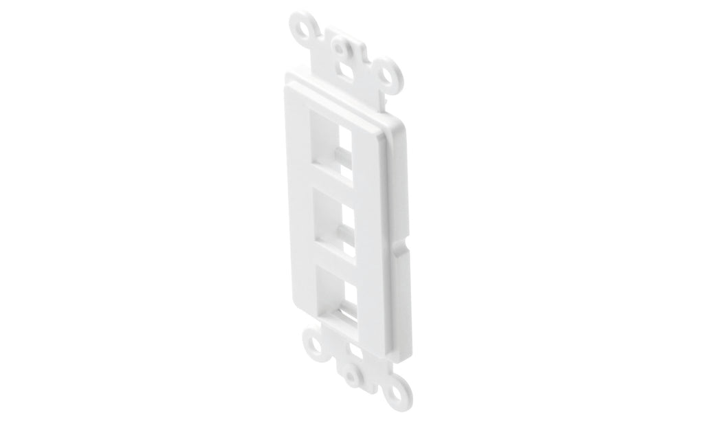 Steren Keystone 3-Cavity Decorator Insert White