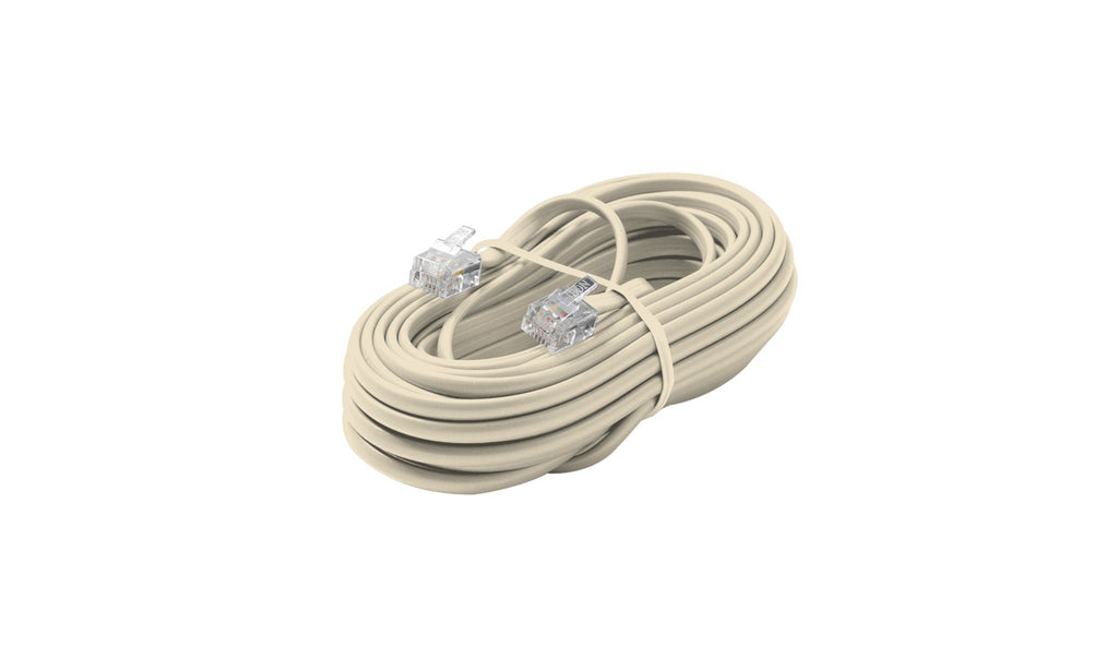 LOT OF 108 Steren 100ft 6C Modular Flat Telephone Line Cord Ivory - 108 TOTAL UNITS