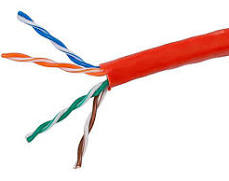 Steren BASELINE 1000ft 24/4 350MHz Solid UTP Cat5e Cable - cETLus & CMP - Pull-Box - Red