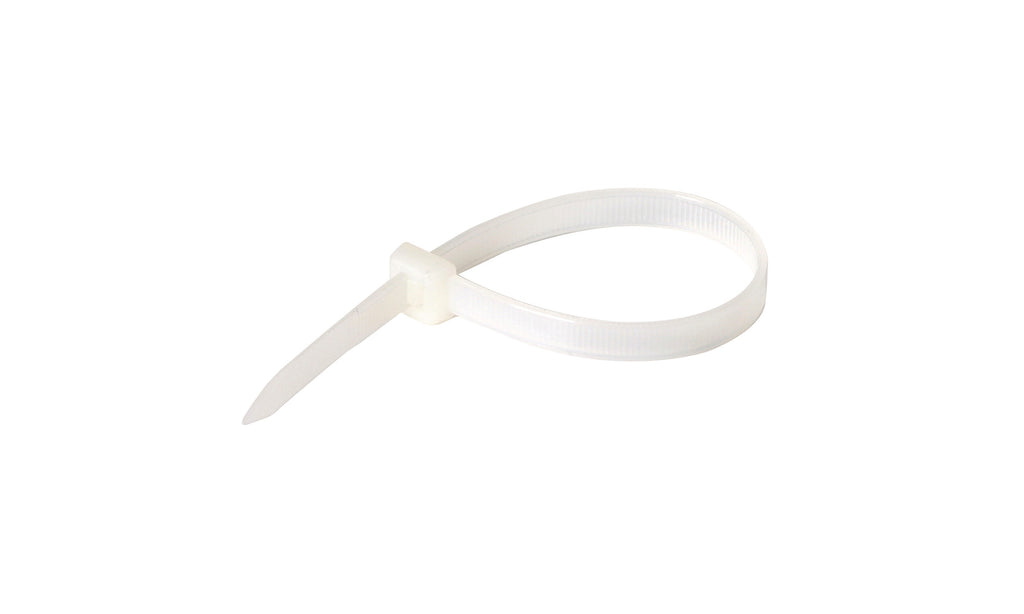 Steren Cable Tie 6in 18lb Nylon Self-Locking Clear 100 per bag