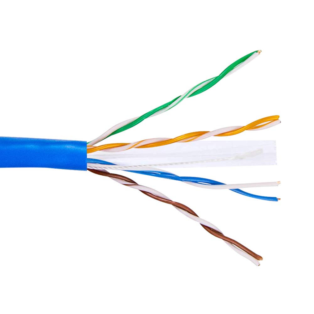 Steren 1000ft 23/4 CAT6 Solid Cable For High-Performance Data Transmission - UTP ETL CMP - Pull-Box - Blue