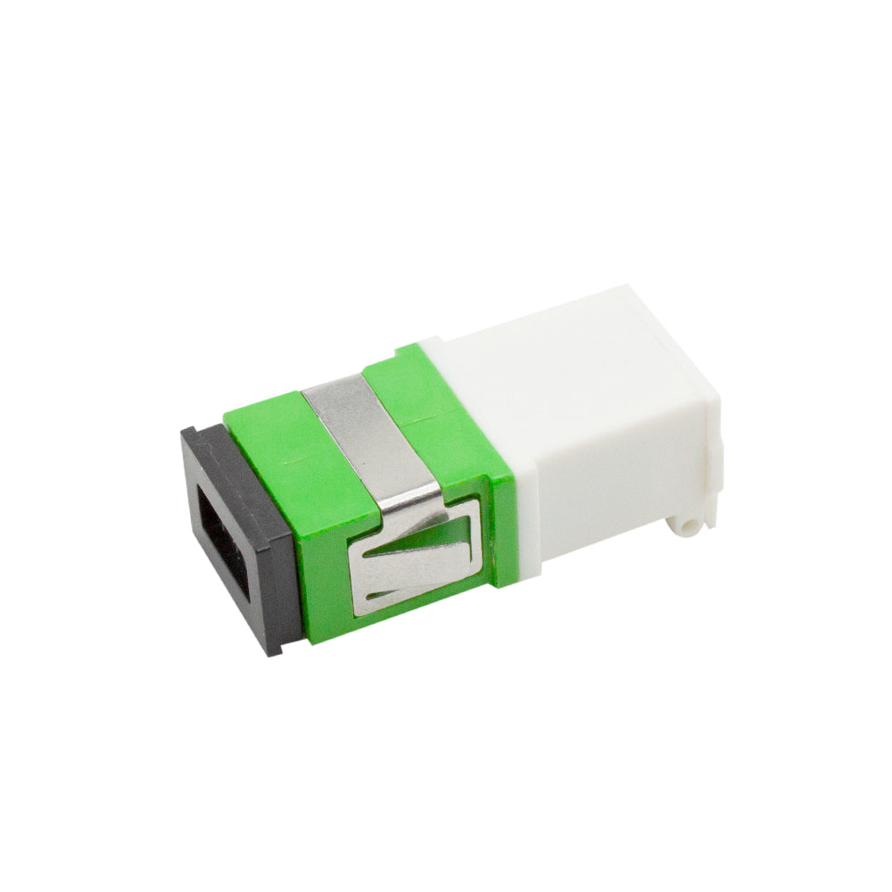 Adapter SC/APC SM Without Flange - Outer Shutter - GREEN