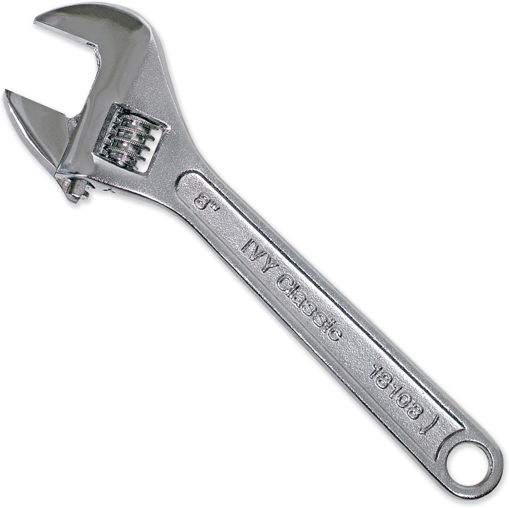 IVY Classic 8" Adjustable Wrench – Heavy-Duty Drop-Forged Alloy Steel, 15/16" Jaw Opening