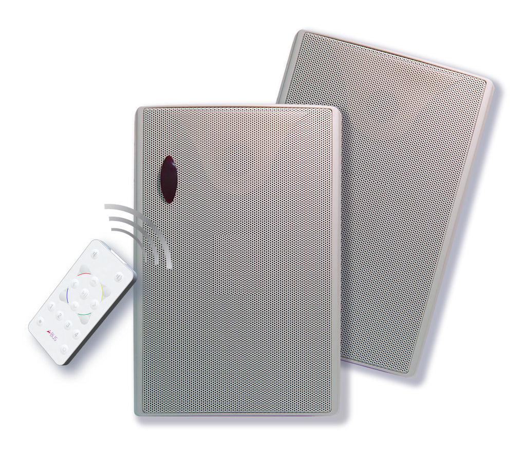 A-Bus/Direct 5.25in Active Outdoor/On-Wall Speakers With ABR-43 Remote And Cradle (PR)