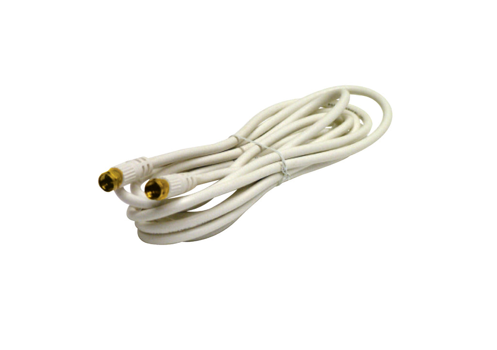 Steren 6ft RG59 Coax with F Connectors White | Professional Electronics & Networking Accessory