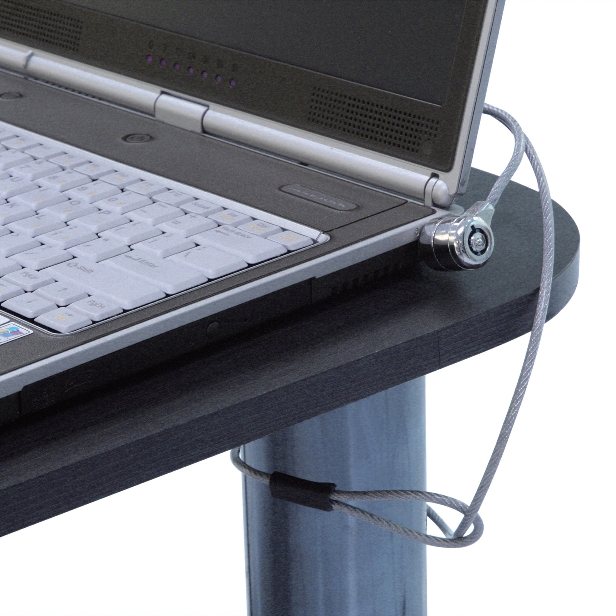 Steren 6ft 3mm Steel Laptop Security Padlock Clear Cable – Anti-Theft ...