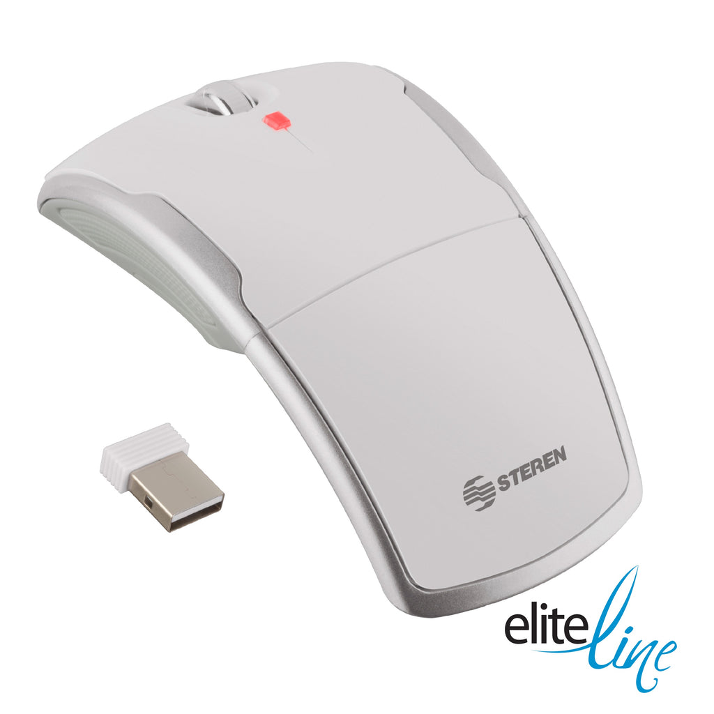 Steren Elite Wireless Optical Mouse White - 800, 1000, or 1600 DPI - 5 Meter Range | Professional Electronics & Networking Accessory