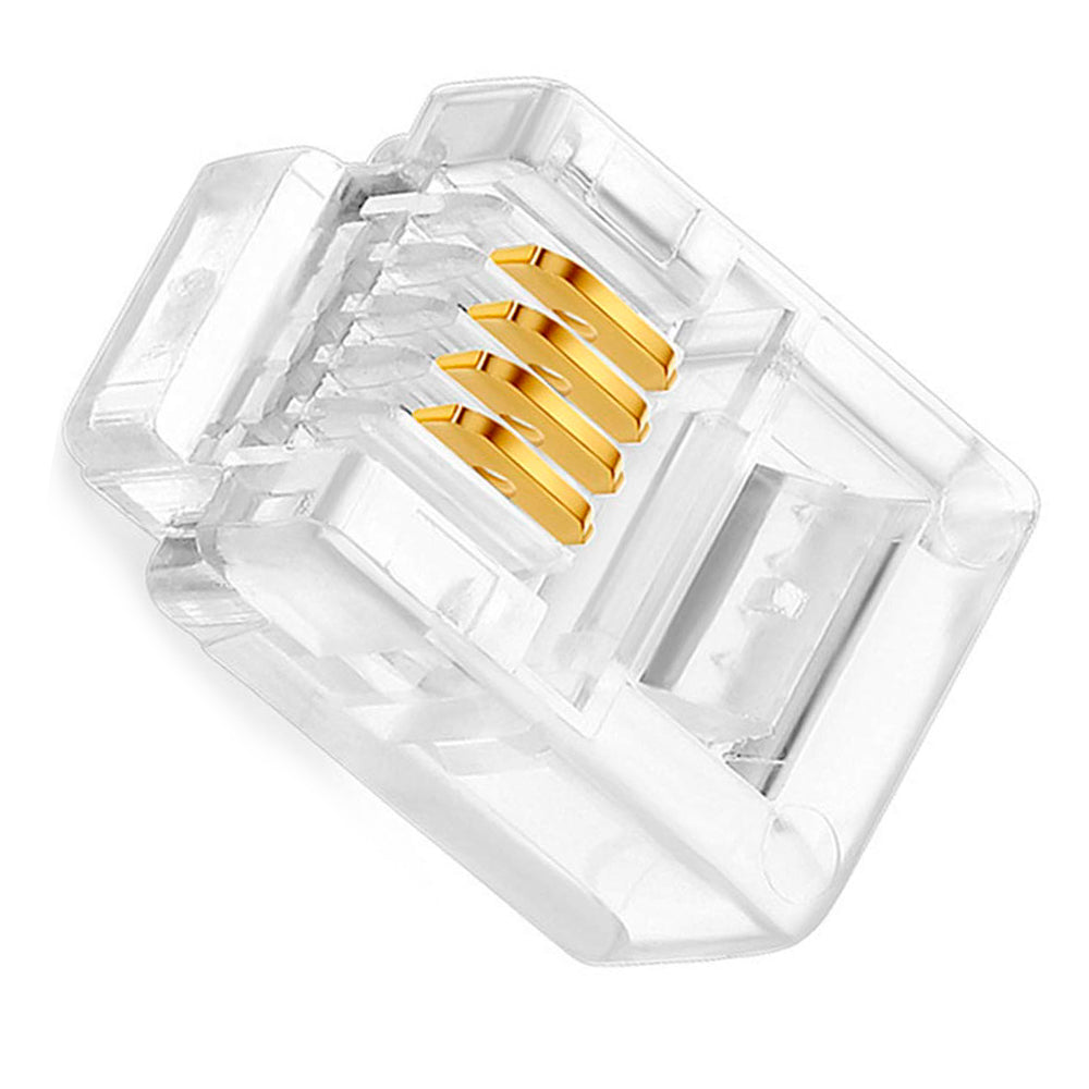 Steren Modular Plug 4C 6x4 RJ11 Flat Stranded UL 25 CT