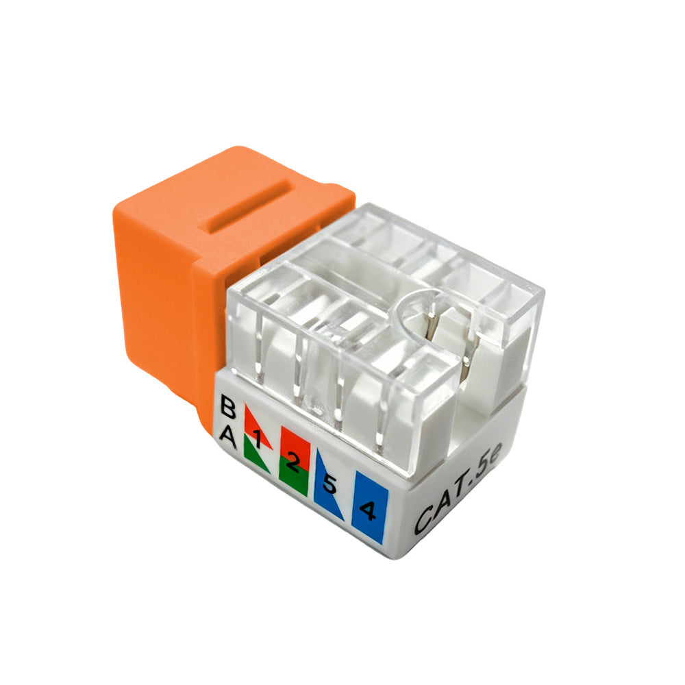 Steren Cat5e Keystone Jack 90 Degree RJ45 Orange | Enhanced Performance and Durability
