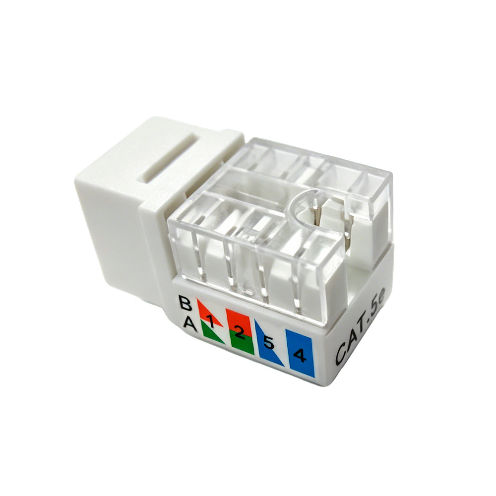 Steren Cat5e Keystone Jack 90 Degree RJ45 White