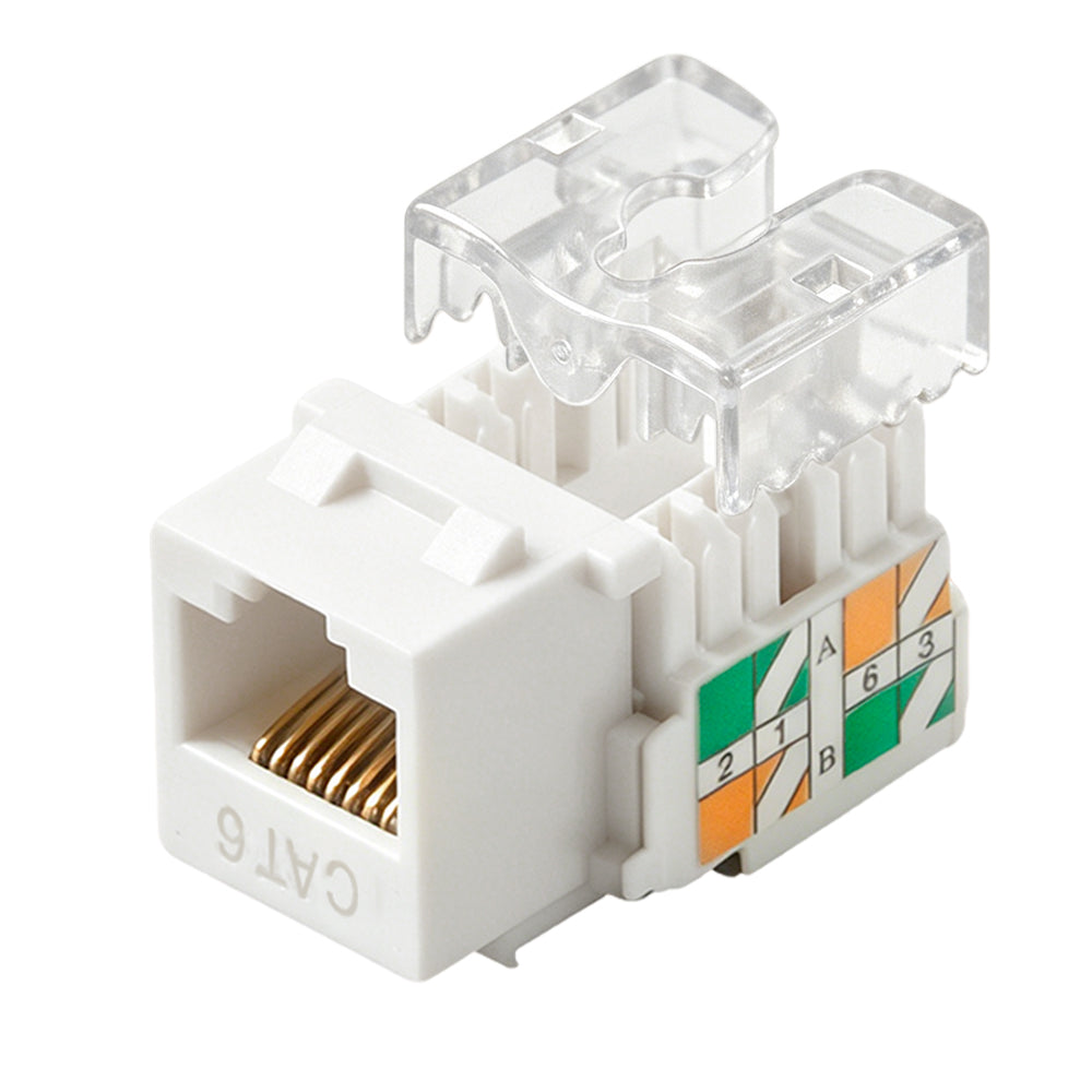 Steren Cat6 Keystone Jack 90 Degree RJ45 White