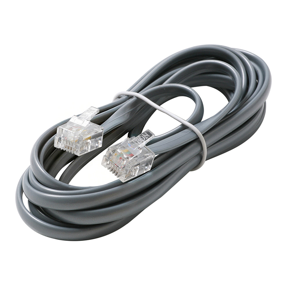 Coiled gray Ethernet cable on a white background