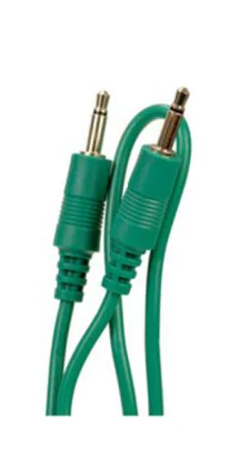 Steren Moog 18in 3.5mm Mono Cable Green - Single Cable