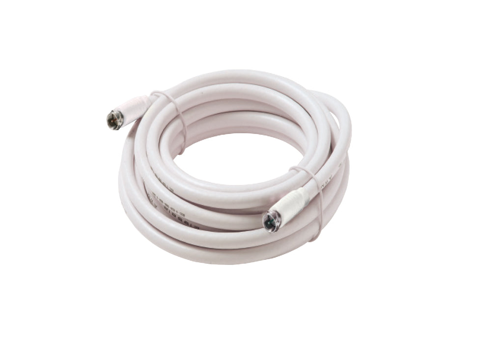Steren 25ft F-F RG59 Patch Cable White | Professional Electronics & Networking Accessory
