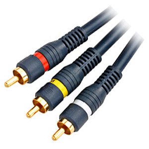 Steren 100-ft. 3-RCA to 3-RCA Composite Video/Audio Cable – High-Definition Signal Transfer for HDTV & DVD, Blue