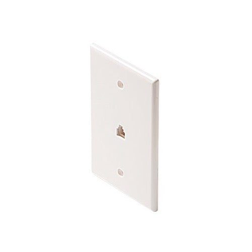 Steren Telephone 4C Mid-Sized Wall Plate White | Professional Electronics & Networking Accessory