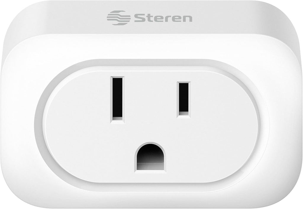 Steren 2.4GHz Smart Wi-Fi 2 Plug Outlet, Compatible with Alexa & Google Assistant, Remote App Control, Smart Home Automation – SHOME-100