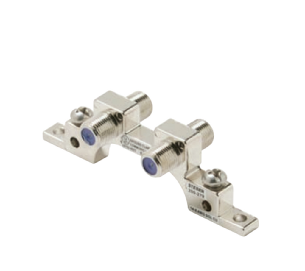 Steren 3GHz Dual F81 Grounding Block 2S - Superior Signal Protection - 25 Pack
