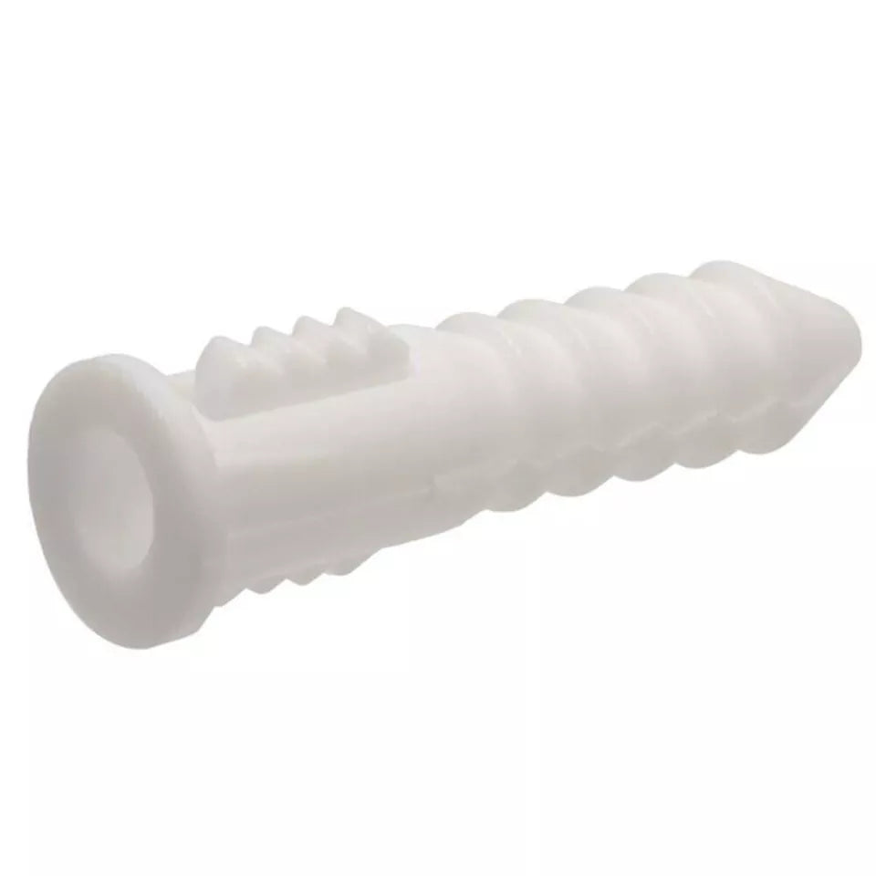 Plastic Anchor #8-10 7/8" Fasteners - White - 1000 Pack