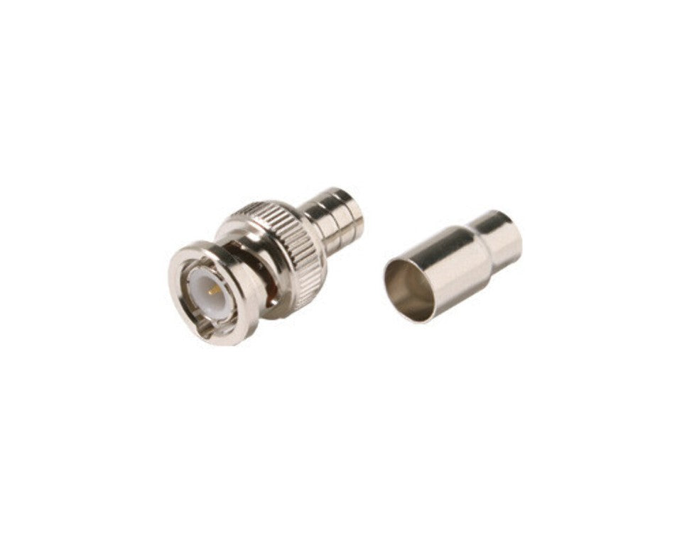 Steren BNC Crimp Plug RG59 2pc Connector - 25 Pack