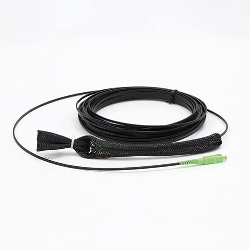 SC/APC-SC/APC Patch Cord 2.0x3.0mm 1core G657B3 LSZH Black 15ft - Fiber Optic Drop Cable  (One end with pulling eye)