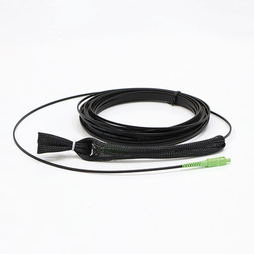 SC/APC-SC/APC Patch Cord 2.0x3.0mm 1core G657B3 LSZH Black 25ft - Fiber Optic Drop Cable (One end with pulling eye)
