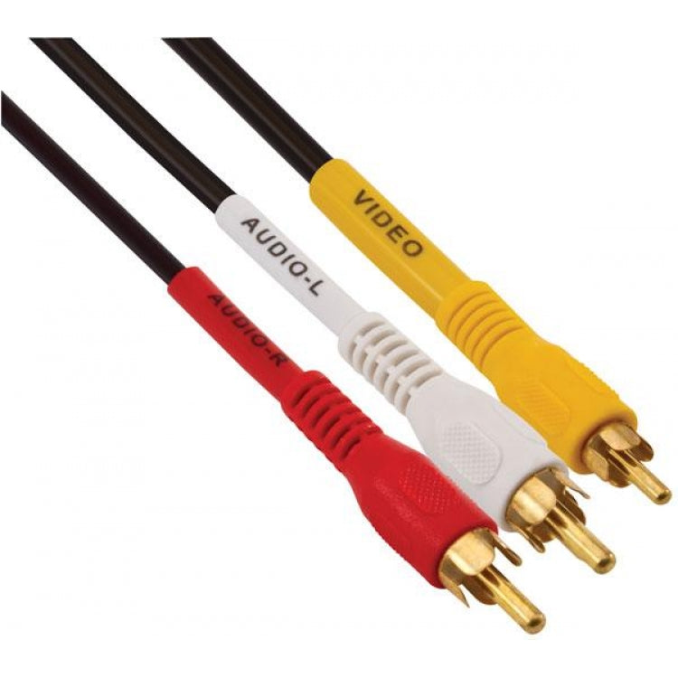 Steren 6ft 3-RCA Composite A/V Cable RG59 with Gold Connectors