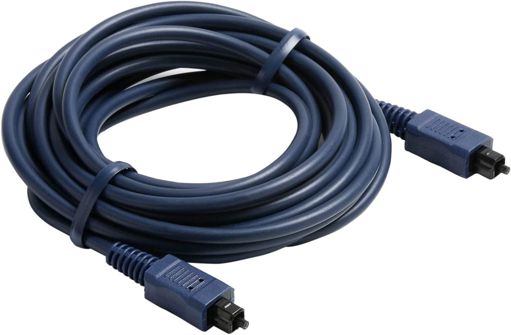 Steren 6ft Blue Toslink Digital Optical Audio Cable - Pristine Sound Quality for Your Home Theater and Audio Systems