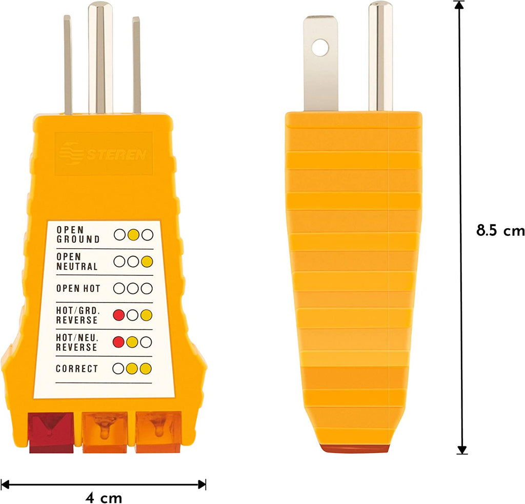 The Steren 110125 Volt AC 3 Prong Receptacle Wall Outlet Circuit Tester is your essential tool