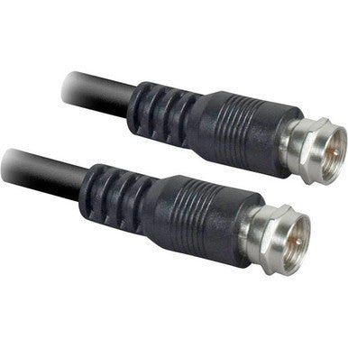 Steren 75-ft. RG-6 cULus Coaxial Cable - "F" Connectors - Black